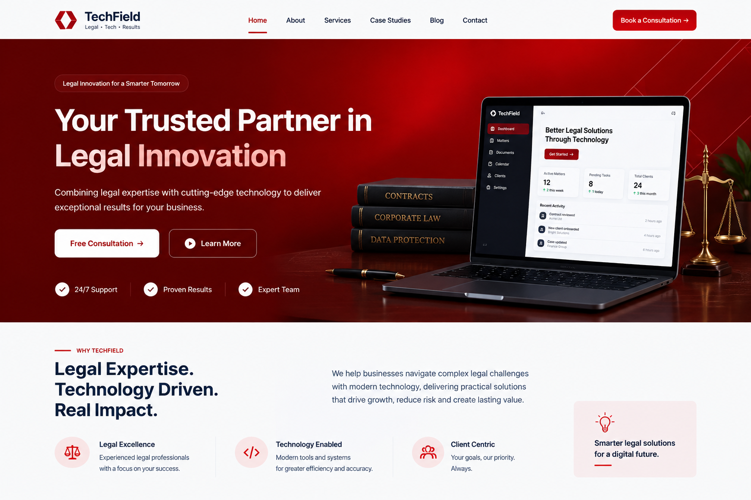 Professional business website built by JurisTech Lab